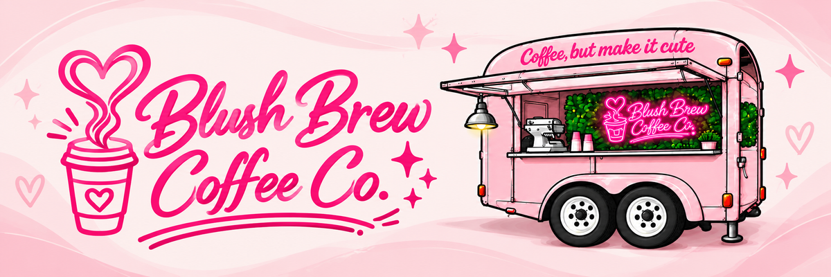 Blush Brew Coffee Co. shop banner