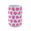 Pink Ghosts Coffee Mug, 15oz Halloween Mug, Cute Ghost Pattern, Spooky Decor, Gift for Ghost Lovers, Autumn Drinkware