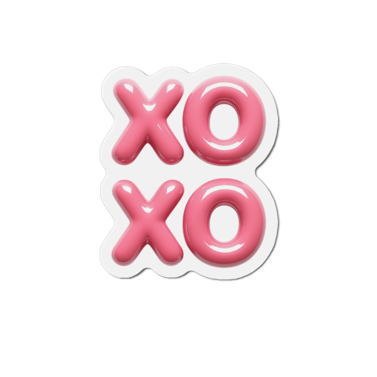 XOXO Die-Cut Magnet for Love Notes, Cute Kitchen Decor, Valentine's Gift, Refrigerator Magnet, Kid-Friendly Adhesive