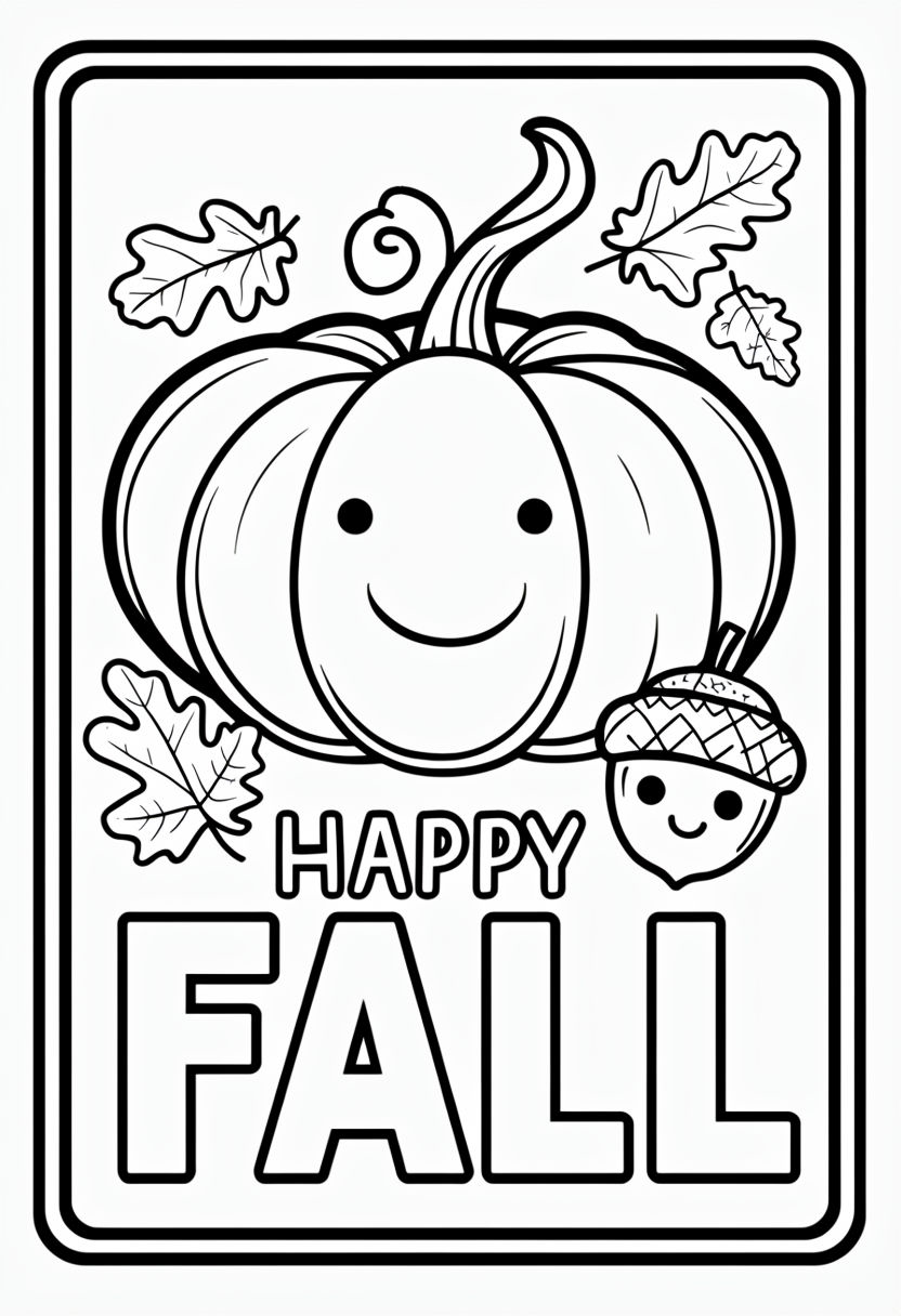 Fall coloring page