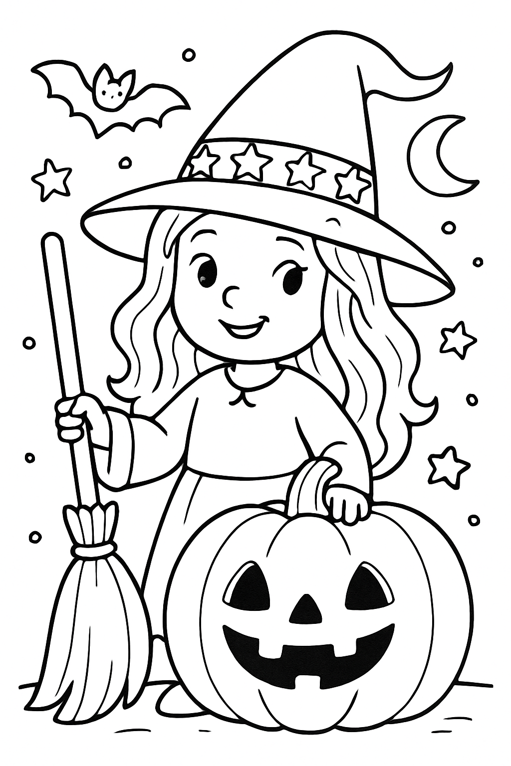 Witch coloring page